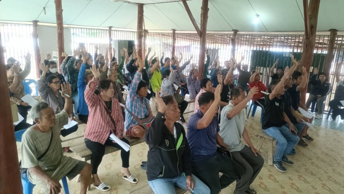 สทน.2 ประชุมรับฟังความคิดเห็นของประชาชนฯโครงการอนุรักษ์ฟื้นฟูสระกักเก็บน้ำ ส.ป.ก. 40 ไร่ หมู่ที่ 13 บ้านสวนขวัญ ตำบลตลุกดู่ อำเภอทัพทัน จังหวัดอุทัยธานี