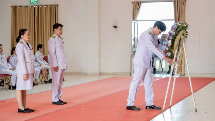 ทส. ทน. สทน.11 ส่วนพัฒนาและฟื้นฟูแหล่งน้ำ ร่วมพิธีวางพวงมาลา เฉลิมพระเกียรติพระบาทสมเด็จพระมงกุฎเกล้าเจ้าอยู่หัว เนื่องในวันคล้ายวันสวรรคตครบ 100 ปี