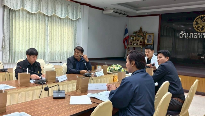 การประชุมเตรียมการและลงพื้นที่เพื่อหารือแนวทางการเพิ่มน้ำต้นทุนของหน่วยบริการน้ำหนองบัว การประปาส่วนภูมิภาค สาขาท่าตะโก ณ ห้องประชุมที่ว่าการอำเภอหนองบัว จังหวัดนครสวรรค์