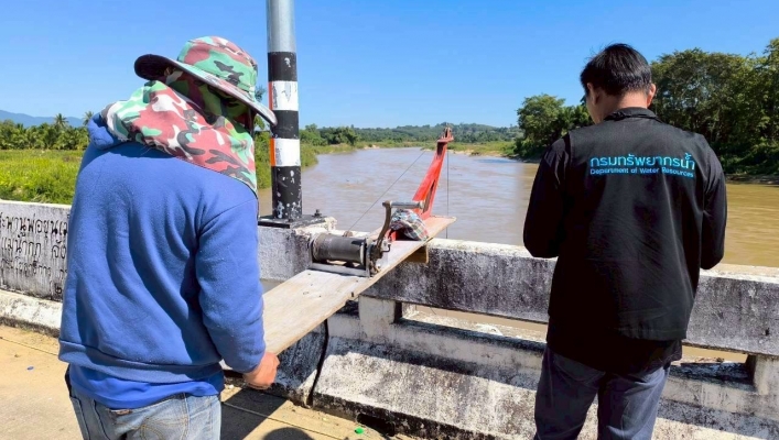 กรมทรัพยากรน้ำ  โดย สำนักงานทรัพยากรน้ำที่ 1  ส่วนอุทกวิทยาที่ 2 เชียงราย สำรวจวัดปริมาณน้ำ และเก็บตะกอนแขวนลอย  ในเขตพื้นที่ จ.เชียงราย และจ.พะเยา