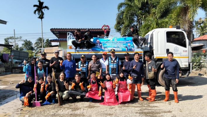 ทส. ทน. สทน.11 ส่วนเครื่องกล “ทส. หนึ่งเดียว” เร่งฟื้นฟูพื้นที่หาดใหญ่ จังหวัดสงขลา