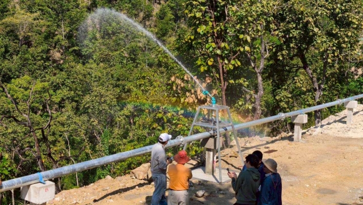 กรมทรัพยากรน้ำ โดย สำนักงานทรัพยากรน้ำที่ 1 ลงพื้นที่เร่งรัด/ติดตาม โครงการก่อสร้างระบบกระจายน้ำสนับสนุนการควบคุมไฟป่าดอยพระบาท อุทยานแห่งชาติเขลางค์บรรพต