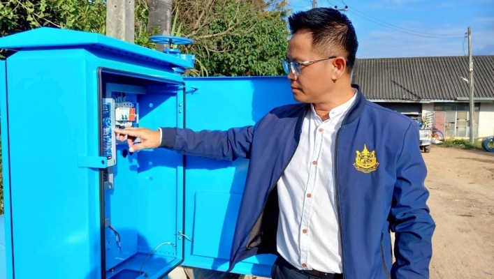 สทน.1 ร่วมกับ กจน. ตรวจกำกับประจำปีและติดตามการติดตั้งเครื่องมือวัดปริมาณน้ำฯ กปภ.สาขาแม่ริม จังหวัดเชียงใหม่ ตามหลักเกณฑ์การอนุญาตใช้น้ำ