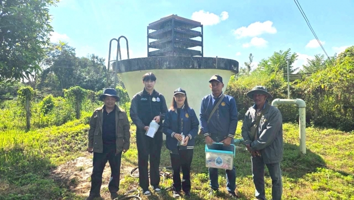 กรมทรัพยากรน้ำ โดย สำนักงานทรัพยากรน้ำที่ 1 เก็บตัวอย่างน้ำประปาหมู่บ้าน จ.ลำปาง เพื่อวิเคราะห์คุณภาพและประเมินระบบ