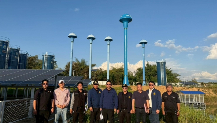 กรมทรัพยากรน้ำ โดย สำนักงานทรัพยากรน้ำที่ 1 ลงพื้นที่เร่งรัด/ติดตาม โครงการก่อสร้างระบบกระจายน้ำ ด้วยพลังงานแสงอาทิตย์ทุ่งฝาย ระยะ 2