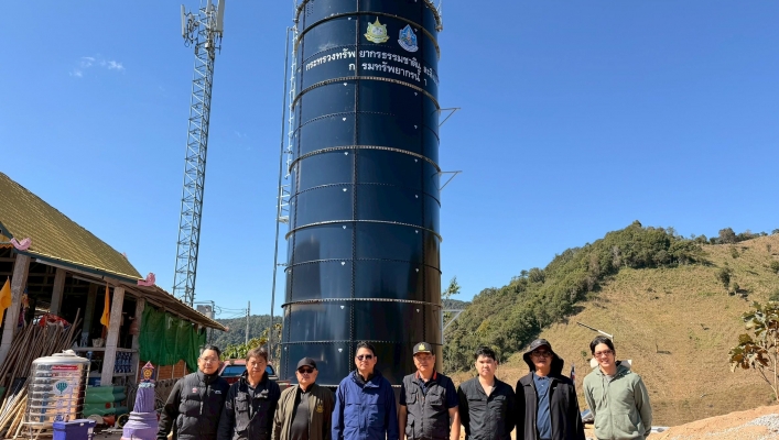 กรมทรัพยากรน้ำ โดย สำนักงานทรัพยากรน้ำที่ 1 ลงพื้นที่เร่งรัด/ติดตาม โครงการอนุรักษ์ฟื้นฟูแหล่งน้ำพร้อมระบบกระจายน้ำสนับสนุนพื้นที่ คทช.บ้านแม่ลอง