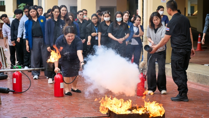กรมทรัพยากรน้ำจัดอบรมป้องกันอัคคีภัย เสริมความพร้อมบุคลากรรับมือเหตุฉุกเฉินในอาคาร