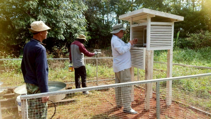 กรมทรัพยากรน้ำ โดย สำนักงานทรัพยากรน้ำที่ 1 ส่วนอุทกวิทยาที่ 4 เชียงแสน ปฏิบัติงานเกี่ยวกับการปรับปรุงซ่อมแซม บำรุงรักษาและทำความสะอาดพื้นที่โดยรอบ สถานีอุตุนิยมวิทยา