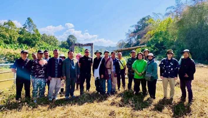 กรมทรัพยากรน้ำ โดย สำนักงานทรัพยากรน้ำที่ 1 ลงพื้นที่ศึกษาความเหมาะสม โครงการก่อสร้างฝายเก็บน้ำบ้านท่าก๊อ พร้อมระบบกระจายน้ำด้วยพลังงานแสงอาทิตย์