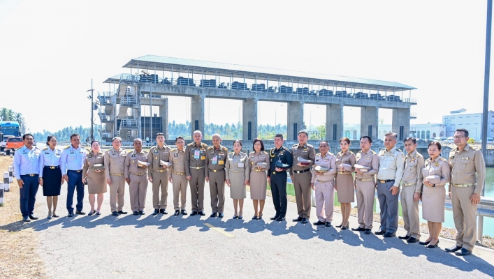 กรมทรัพยากรน้ำร่วมติดตามการดำเนินงานโครงการบรรเทาอุทกภัยอำเภอบางสะพานอันเนื่องมาจากพระราชดำริ อ.บางสะพาน จ.ประจวบคีรีขันธ์