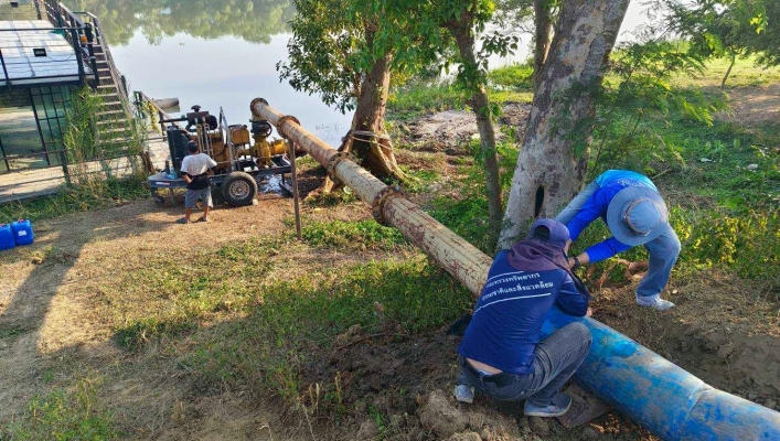 สทน.7 ติดตั้งเครื่องสูบน้ำช่วยเหลือเกษตรกร ประสบปัญหาภาวะขาดแคลนน้ำในพื้นที่จังหวัดราชบุรี