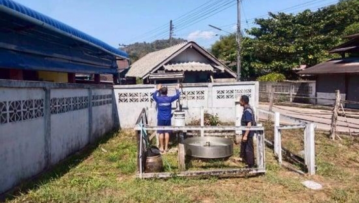 กรมทรัพยากรน้ำ โดยสำนักงานทรัพยากรน้ำที่ 1 ส่วนอุทกวิทยาที่ 3 แม่ฮ่องสอน ลงพื้นที่ซ่อมเสาระดับน้ำ สถานีอุตุนิยมวิทยา - อุทกวิทยา