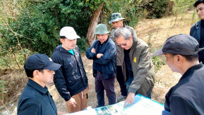 สทน.7 ลงพื้นที่ตรวจติดตามการดำเนินงานโครงการอนุรักษ์ฟื้นฟูแหล่งน้ำและก่อสร้างระบบกระจายน้ำ  ในพื้นที่จังหวัดประจวบคีรีขันธ์