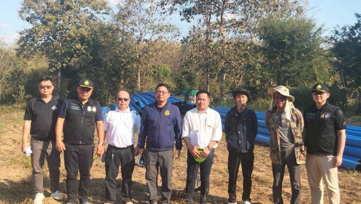 กรมทรัพยากรน้ำ โดย สำนักงานทรัพยากรน้ำที่ 1 ลงพื้นที่เร่งรัด/ติดตาม โครงการระบบกระจายน้ำจากลำน้ำแม่ต๋ำ หมู่ที่ 5 หมู่บ้านท่าโป่ง ตำบลเสริมซ้าย อำเภอเสริมงาม จังหวัดลำปาง