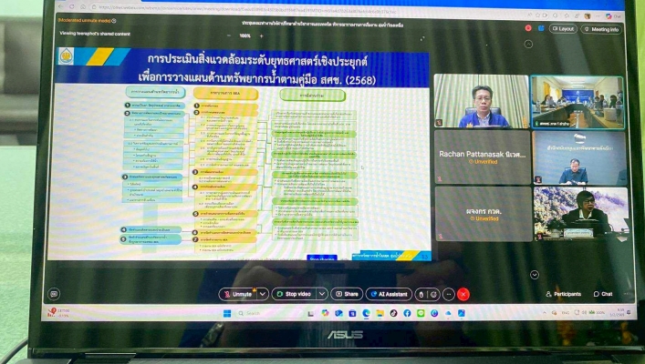 กรมทรัพยากรน้ำ โดย สำนักงานทรัพยากรน้ำที่ 1 ร่วมประชุมพิจารณารายงานการเริ่มงาน (Inception Report) โครงการศึกษาจัดทำแผนแม่บทการบริหารจัดการทรัพยากรน้ำ ในเขตลุ่มน้ำโขงเหนือ ปรับปรุงช่วงที่ 1 (พ.ศ.2566-2580)