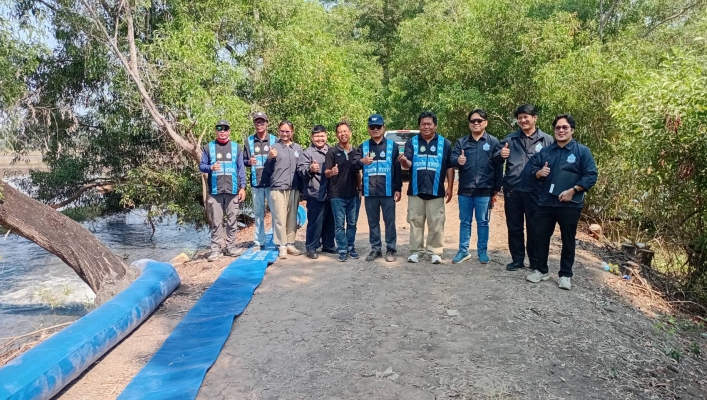 สทน.6 ดำเนินการทดสอบสายยางสูบส่งน้ำ ขนาด 12 นิ้ว พร้อมอุปกรณ์ข้อต่อ ณ คลองสนามโพธิ์ หมู่ที่ 3 ตำบลหาดยาง อำเภอศรีมหาโพธิ์ จังหวัดปราจีนบุรี