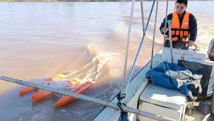 กรมทรัพยากรน้ำ โดย สำนักงานทรัพยากรน้ำที่ 1 ส่วนอุทกวิทยาที่ 4 เชียงแสน 