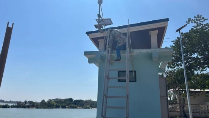 ทส. ทน. สทน.11 ส่วนอุทกวิทยา ตรวจสอบและบำรุงรักษาสถานีอุตุ-อุทกวิทยาแม่น้ำโขง