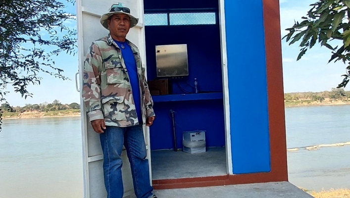 ทส. ทน. สทน.11 ส่วนอุทกวิทยา ตรวจสอบและบำรุงรักษาสถานีอุตุ-อุทกวิทยาแม่น้ำโขง