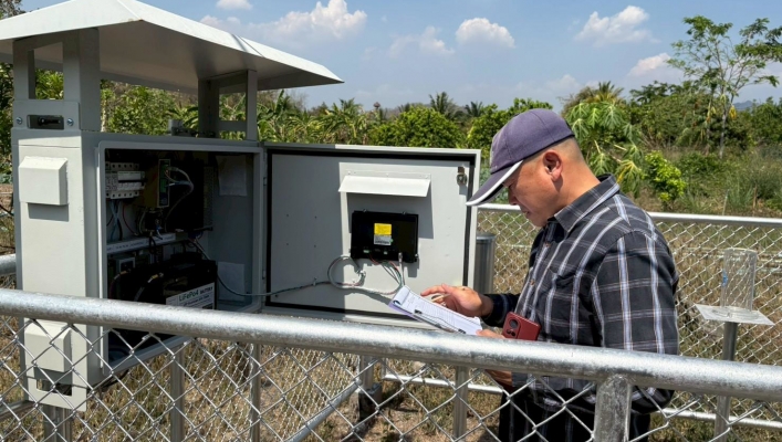 สทน.7 ลงพื้นที่ตรวจสอบ ซ่อมแซม ปรับปรุง และบำรุงรักษาสถานีเตือนภัยล่วงหน้า (Early Warning) น้ำท่วมฉับพลัน-ดินถล่ม