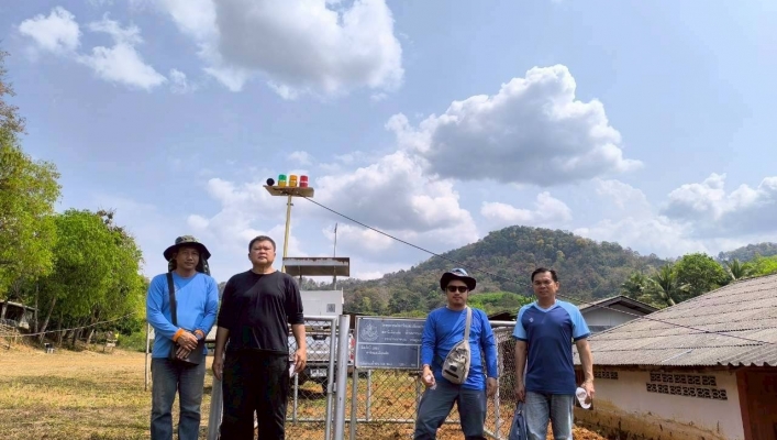 กรมทรัพยากรน้ำ โดย สำนักงานทรัพยากรน้ำที่ 1 ส่วนอุทกวิทยาที่ 2 เชียงราย  ตรวจสอบ ซ่อมแซม บำรุงรักษา  ระบบเตือนภัยล่วงหน้า  (Early Warning)