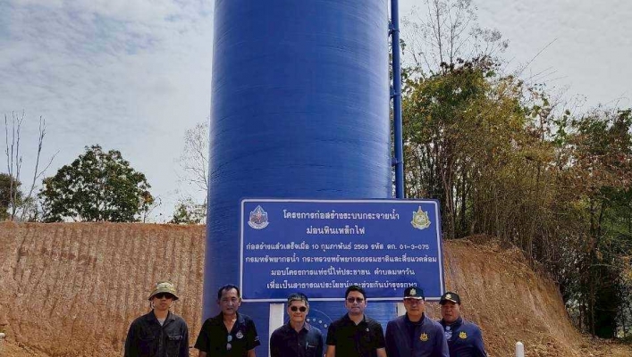 กรมทรัพยากรน้ำ โดย สำนักงานทรัพยากรน้ำที่ 1 ลงพื้นที่เร่งรัด/ติดตาม โครงการก่อสร้างระบบกระจายน้ำม่อนหินเหล็กไฟ