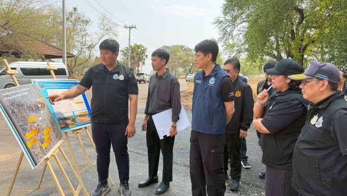 กรมทรัพยากรน้ำลงพื้นที่ติดตามความก้าวหน้าโครงการอนุรักษ์ฟื้นฟูห้วยโมง สนับสนุนแผนพัฒนาหนองหาร (พื้นที่ต้นน้ำ) ตำบลพังขว้าง อำเภอเมืองสกลนคร จังหวัดสกลนคร