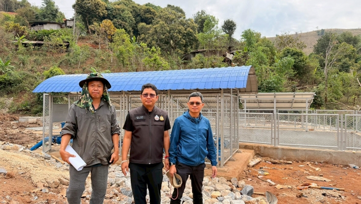 กรมทรัพยากรน้ำ โดย สำนักงานทรัพยากรน้ำที่ 1 ลงพื้นที่เร่งรัด/ติดตาม โครงการอนุรักษ์ฟื้นฟูแหล่งน้ำพร้อมระบบกระจายน้ำสนับสนุนพื้นที่ คทช.บ้านแม่ยางส้าน