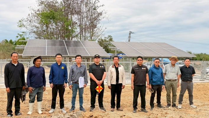 กรมทรัพยากรน้ำ โดย สำนักงานทรัพยากรน้ำที่ 1 ลงพื้นที่เร่งรัด/ติดตาม โครงการก่อสร้างระบบกระจายน้ำด้วยพลังงานแสงอาทิตย์จาก อ่างเก็บน้ำสาธารณะ (สปก.4)