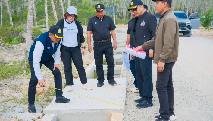 สทน.8 ลงพื้นที่เร่งรัดความก้าวหน้า การดำเนินการโครงการก่อสร้างระบบส่งน้ำฯ อำเภอหาดใหญ่ จังหวัดสงขลา