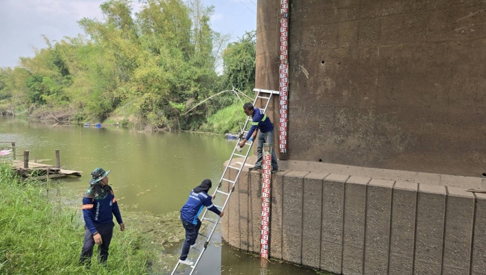 สทน.4  ออกปฏิบัติงานซ่อมแซมเสาวัดระดับน้ำ และบำรุงรักษาสถานีอุทกวิทยา