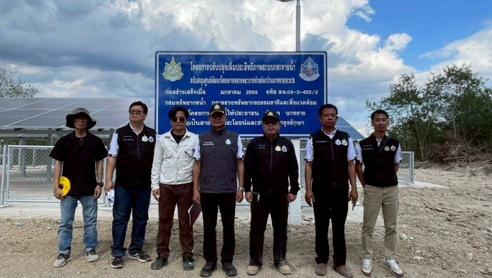 กรมทรัพยากรน้ำ โดย สำนักงานทรัพยากรน้ำที่ 1 ลงพื้นที่เร่งรัด/ติดตาม  โครงการปรับปรุงเพิ่มประสิทธิภาพระบบกระจายน้ำสนับสนุนศูนย์พัฒนาโครงการหลวงพระบาทห้วยต้ม (บ้านนาทราย) ระยะ 2