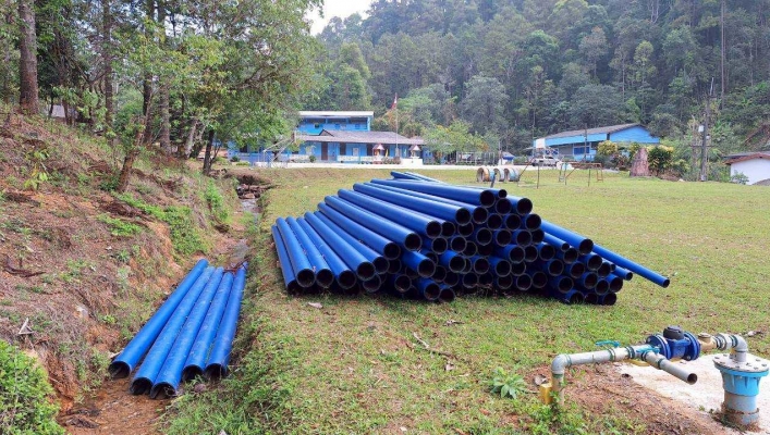 กรมทรัพยากรน้ำ โดย สำนักงานทรัพยากรน้ำที่ 1 ลงพื้นที่เร่งรัด/ติดตาม โครงการอนุรักษ์ฟื้นฟูแหล่งน้ำพร้อมระบบกระจายน้ำ บ้านขุนคองอันเนื่องมาจากพระราชดำริ