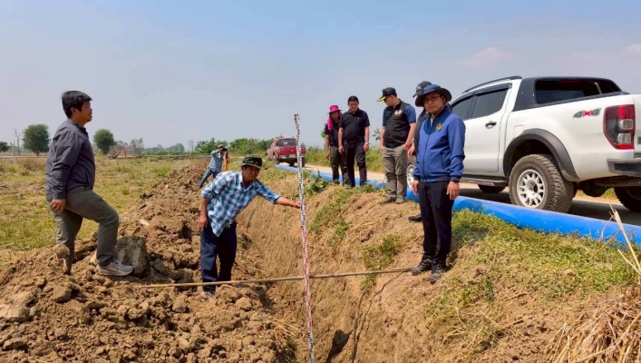 กรมทรัพยากรน้ำ โดย สำนักงานทรัพยากรน้ำที่ 1 ลงพื้นที่เร่งรัด/ติดตาม โครงการก่อสร้างระบบกระจายน้ำด้วยพลังงานแสงอาทิตย์ ตำบลดงสุวรรณ อำเภอดอกคำใต้ จังหวัดพะเยา