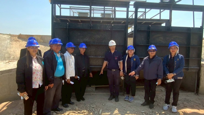 สทน.6 ลงพื้นที่เพื่อกำหนดจุดติดตั้งเครื่องมือวัดปริมาณน้ำ บริษัทน้ำตาลนิวกว้างสุ้นหลี จำกัด