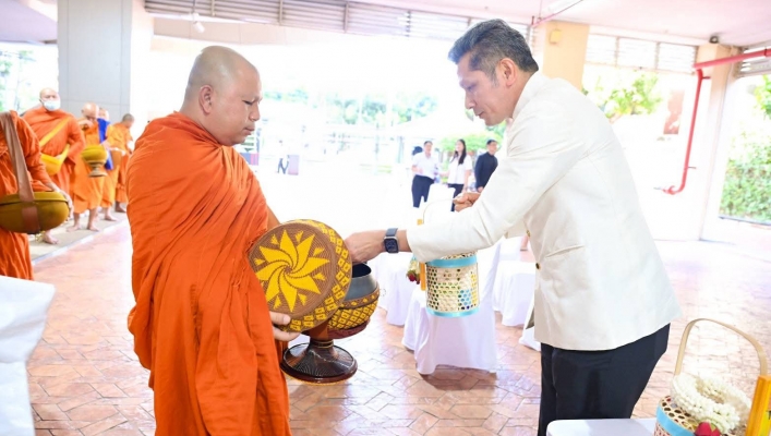กรมทรัพยากรน้ำร่วมสืบสานประเพณีไทย จัดพิธีทำบุญตักบาตรวันมาฆบูชา ประจำปี 2569