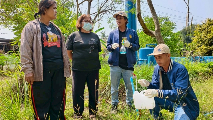 สทน.2 ลงพื้นที่เก็บตัวอย่างน้ำจากระบบประปาหมู่บ้านขององค์กรปกครองส่วนท้องถิ่นในพื้นที่จังหวัดสิงห์บุรี
