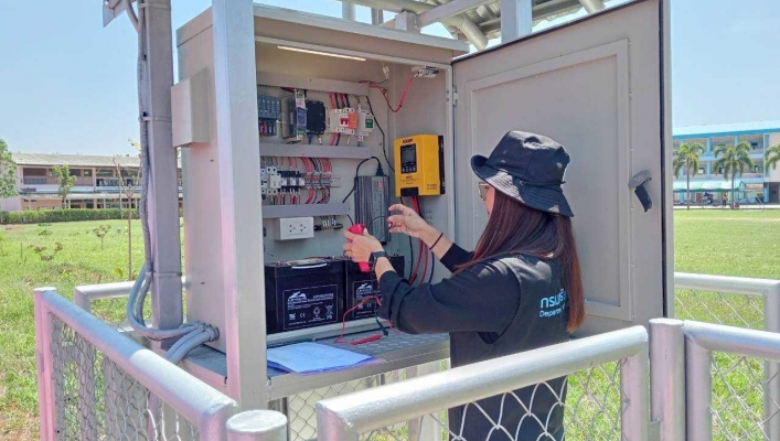 สทน.7 ลงพื้นที่ตรวจสอบ และบำรุงรักษาระบบตรวจวัดสภาพน้ำทางไกลอัตโนมัติและระบบส่งข้อมูลสัญญาณภาพ (CCTV)