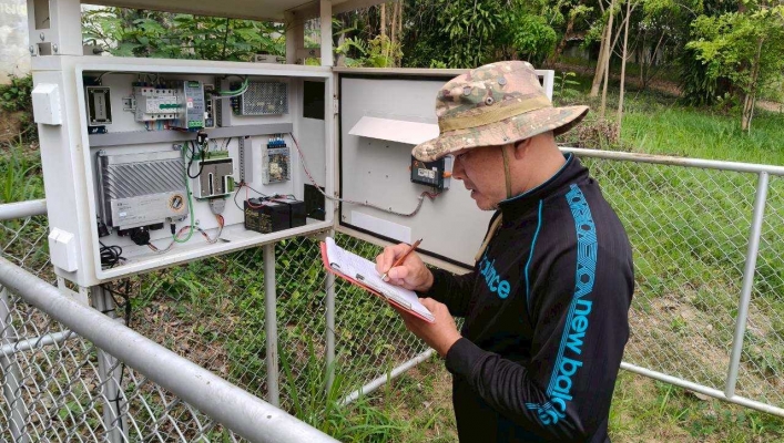 สทน.7 ลงพื้นที่ตรวจสอบ ซ่อมแซม ปรับปรุง และบำรุงรักษาสถานีเตือนภัยล่วงหน้า (Early Warning) น้ำท่วมฉับพลัน - ดินถล่ม