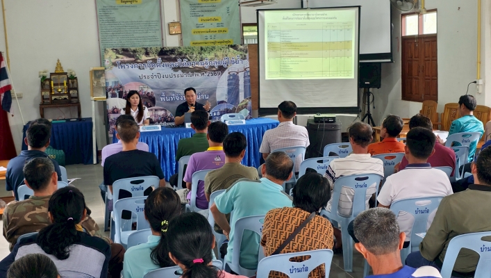 สทน.9 จัดโครงการจัดตั้งและให้ความรู้กลุ่มผู้ใช้น้ำโครงการฯหลวงแม่จริม บ้านก้อ ม.3 ตำบลแม่จริม อำเภอแม่จริม จังหวัดน่าน  ณ อาคารเอนกประสงค์บ้านก้อ