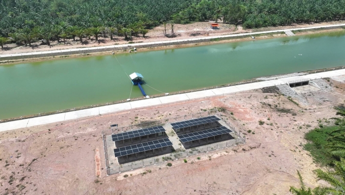 กรมทรัพยากรน้ำ ลงพื้นที่ติดตามความก้าวหน้าโครงการก่อสร้างแหล่งน้ำพร้อมระบบกระจายน้ำ จังหวัดสุราษฎร์ธานี