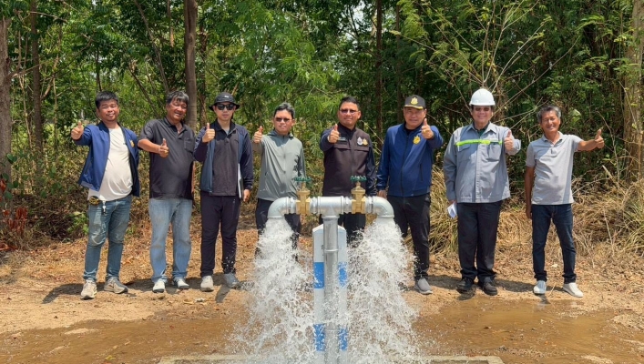 กรมทรัพยากรน้ำ โดย สำนักงานทรัพยากรน้ำที่ 1 ลงพื้นที่เร่งรัด/ติดตาม  โครงการก่อสร้างระบบกระจายน้ำ ด้วยพลังงานแสงอาทิตย์  จากแหล่งน้ำบึงทับแรด