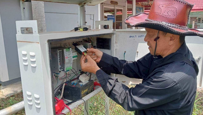 สทน.7 ลงพื้นที่ตรวจสอบ ซ่อมแซม ปรับปรุง และบำรุงรักษาสถานีเตือนภัยล่วงหน้า (Early Warning) น้ำท่วมฉับพลัน - ดินถล่ม