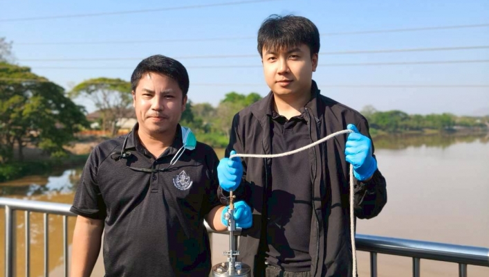 กรมทรัพยากรน้ำ  โดย สำนักงานทรัพยากรน้ำที่ 1  ส่วนอุทกวิทยาที่ 2 เชียงราย เก็บตัวอย่างคุณภาพน้ำประจำเดือน มีนาคม 2569 ครั้งที่ 2