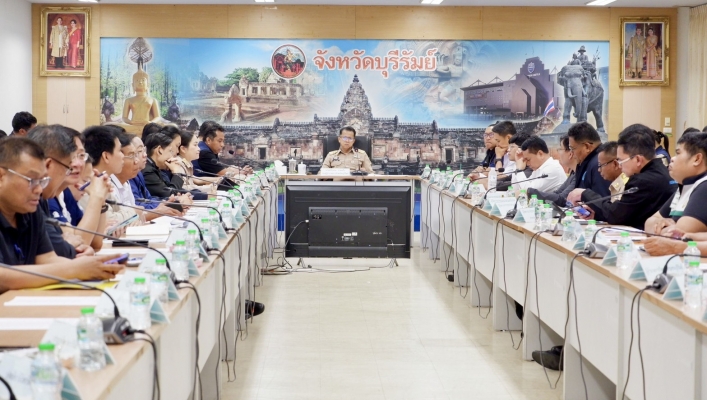 กรมทรัพยากรน้ำ โดย สำนักงานทรัพยากรน้ำที่ 5 เข้าร่วมการประชุมเตรียมการป้องกันและแก้ไขปัญหาภัยแล้งจังหวัดบุรีรัมย์ ปี 2569