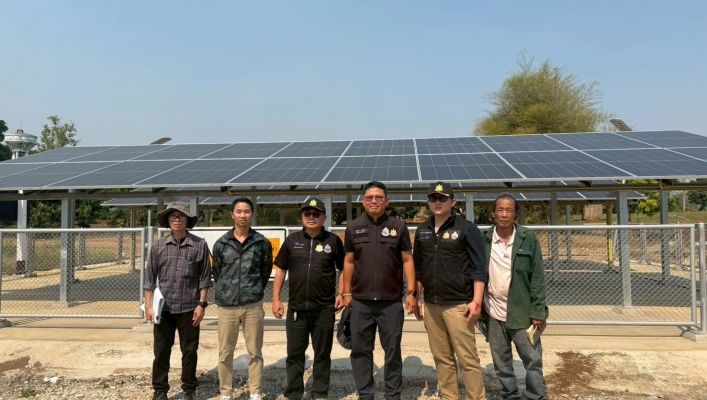 กรมทรัพยากรน้ำ โดย สำนักงานทรัพยากรน้ำที่ 1 ลงพื้นที่เร่งรัด/ติดตาม โครงการปรับปรุงซ่อมแซมฝายน้ำล้น บ้านหล่ายท่า พร้อมระบบกระจายนํ้าด้วยพลังงานแสงอาทิตย์