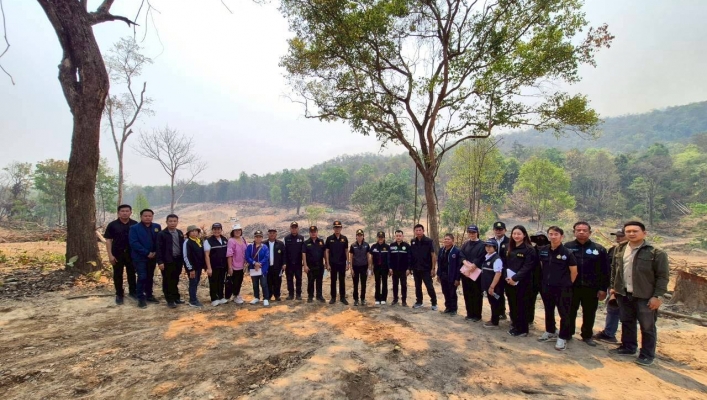 สทน.1 ลงพื้นที่โครงการก่อสร้างทำนบดินพร้อมระบบกระจายน้ำลำห้วยแม่ออน จังหวัดลำปาง