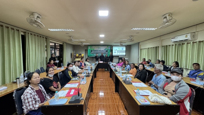 สทน.2 ดำเนินการจัดตั้งและให้ความรู้กลุ่มผู้ใช้น้ำ โครงการอนุรักษ์ฟื้นฟูสระน้ำบ้านปากออก พร้อมระบบกระจายน้ำด้วยพลังงานแสงอาทิตย์ หมู่ที่ 9 ตำบลปากช่อง อำเภอหล่มสัก จังหวัดเพชรบูรณ์