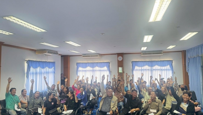 สทน.7 จัดประชุมเชิงปฏิบัติการรับฟังความคิดเห็นของประชาชน โครงการปรับปรุงเพิ่มประสิทธิภาพการระบายน้ำแม่น้ำภาชีชุมชนบ้านด่าน หมู่ที่ 1 ตำบลด่านทับตะโด อำเภอจอมบึง จังหวัดราชบุรี