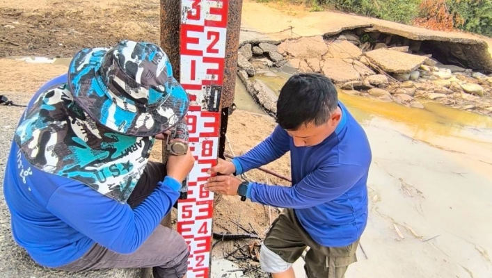 กรมทรัพยากรน้ำ โดย สำนักงานทรัพยากรน้ำที่ 1 ส่วนอุทกวิทยาที่ 2 เชียงราย “ ลงพื้นที่ตรวจสอบ ซ่อมแซมเสาวัดระดับน้ำ ในพื้นที่ จ.เชียงราย และ จ.พะเยา ”